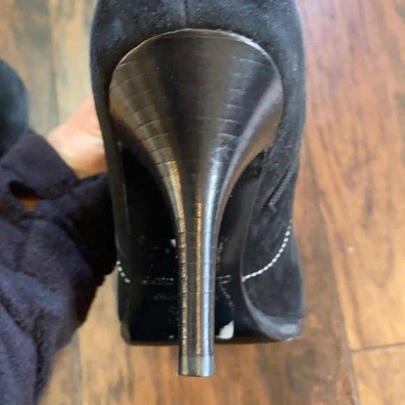 Claudia Ciuti Black Suede Heeled Boots - Picture 11 of 11